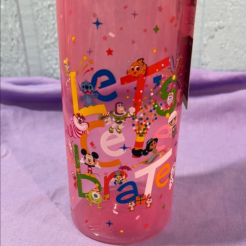 NWT Disney Pink Water Bottle - Picture 3 of 3